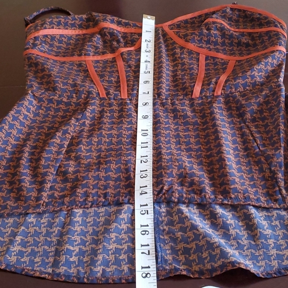 Navy and Copper Spaghetti Strap tank/blouse - Picture 9 of 11